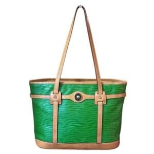 Kelly Green Dooney & Bourke Leather Shoulder Bag EUC